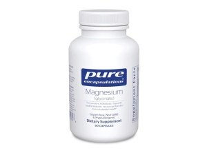 Magnesio (glicinato) Pure Encapsulations - Suplemento para apoyar el alivio del estrés, el sueño, la salud del corazón, los nervios, los músculos y el metabolismo* - con glicinato de magnesio - 90 cápsulas
