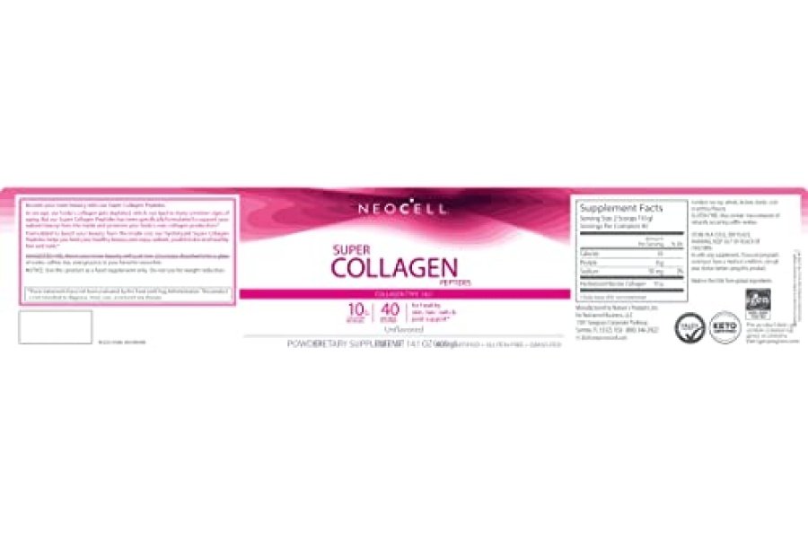 Péptidos de súper colágeno NeoCell, 10 g de péptidos de colágeno por porción, sin gluten, aptos para ceto, sin OGM, alimentados con pasto, cabello, piel, uñas y articulaciones saludables, polvo sin sabor, 14.1 oz., 1 bote - Image 12