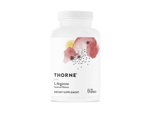 THORNE L-Arginina de liberación sostenida (anteriormente Perfusia-SR) - Apoya la función cardíaca, la producción de óxido nítrico y el flujo sanguíneo óptimo - 120 cápsulas - 60 porciones