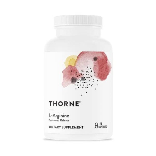 THORNE L-Arginina de liberación sostenida (anteriormente Perfusia-SR) - Apoya la función cardíaca, la producción de óxido nítrico y el flujo sanguíneo óptimo - 120 cápsulas - 60 porciones