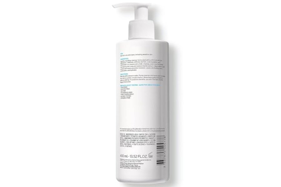 La Roche-Posay Toleriane Limpiador facial suave hidratante, limpiador facial diario con niacinamida y ceramidas para piel sensible, lavado facial hidratante para piel normal a seca, sin fragancia - Image 2