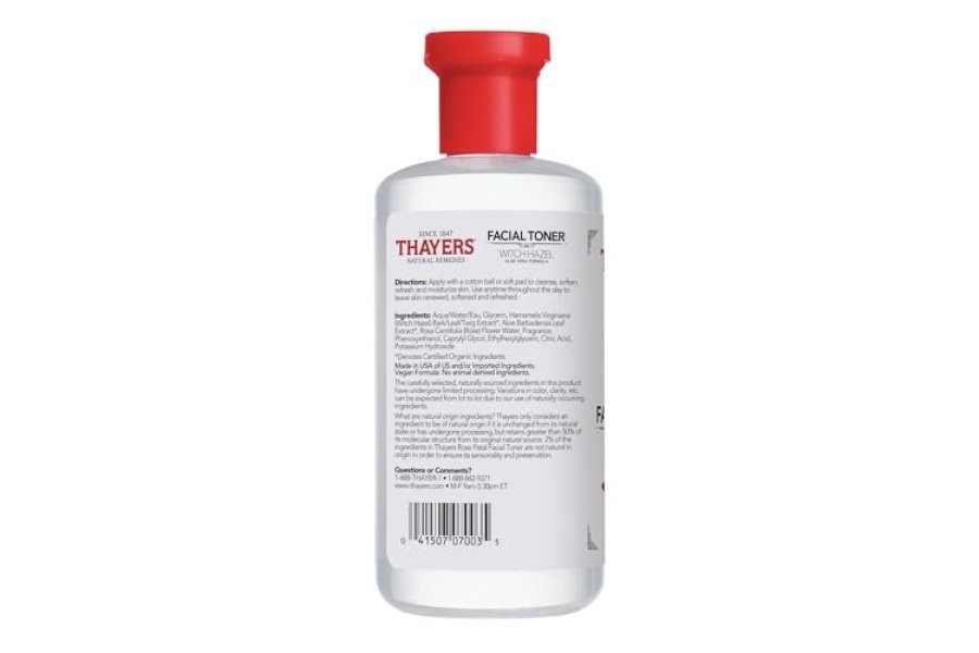 Thayers Tónico facial sin alcohol con pétalos de rosa y hamamelis para piel brillante, tónico calmante, hidratante y refrescante para piel normal y mixta, 12 oz - Image 9
