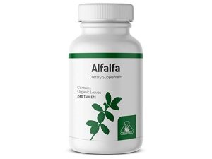 Graminex Alfalfa Tablets - Suplemento superalimento verde sin OGM con vitaminas, minerales y aminoácidos - 240 tabletas