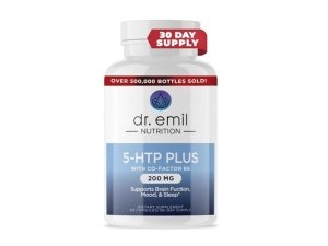 DR. EMIL NUTRITION 200 MG 5-HTP Plus con SAM-e para mantener un sueño normal y saludable y crear una sensación de bienestar - Suplemento 5HTP con vitamina B6-60 cápsulas veganas, 30 porciones