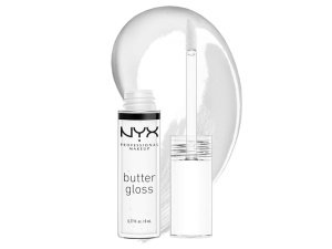 Brillo de labios NYX PROFESSIONAL MAKEUP Butter Gloss, no pegajoso, cristal de azúcar (transparente)