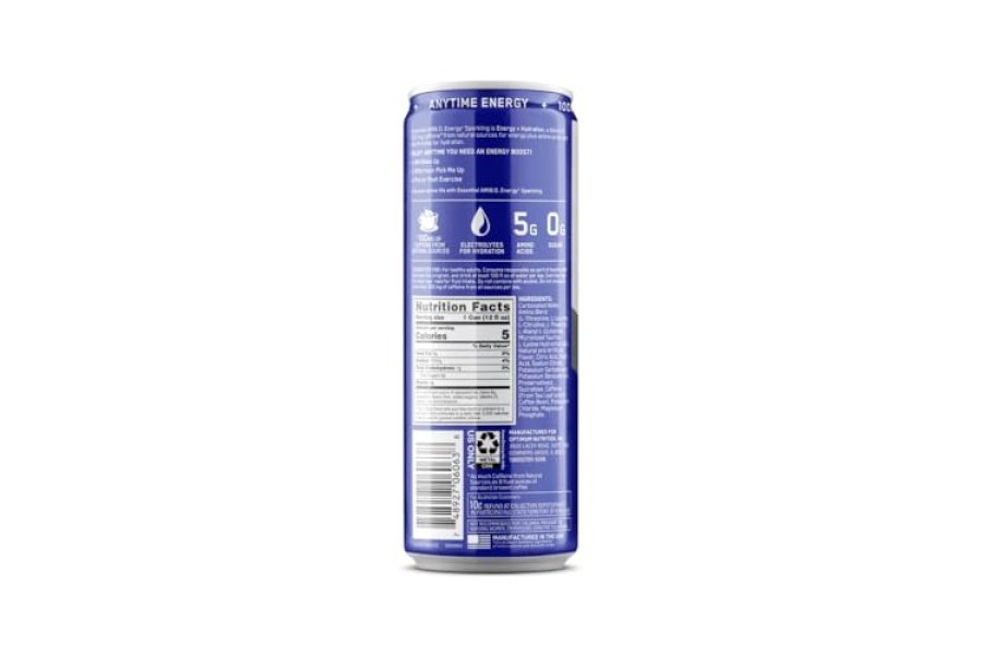 Optimum Nutrition Amino Energy bebida hidratante espumosa, electrolitos, cafeína, aminoácidos, BCAA, sin azúcar, limonada de arándanos, 12 onzas líquidas, paquete de 12 (el embalaje puede variar) - Image 10