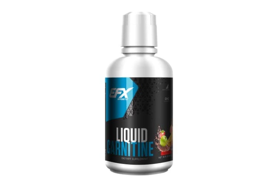 EFX Sports L-Carnitina líquida 1500 mg, mejora el rendimiento y la fuerza, vitamina B5 (31 porciones, ponche de frutas)