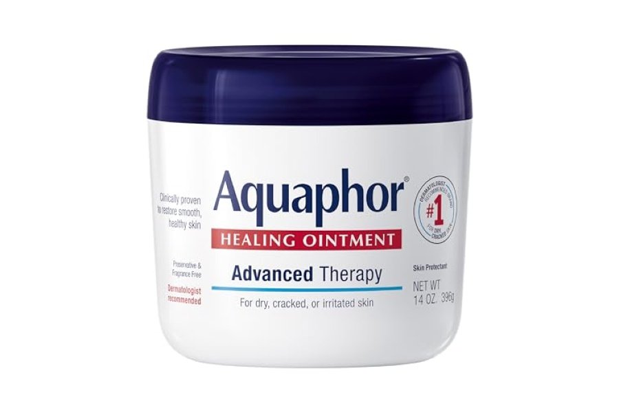 Ungüento curativo Aquaphor, protector de la piel de terapia avanzada, humectante corporal para piel seca, ungüento curativo multiusos, para piel seca, agrietada y cortes y quemaduras menores, frasco de 14 onzas
