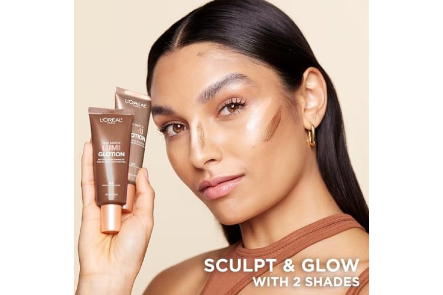 L'Oreal Paris Makeup True Match Lumi Glotion, potenciador de brillo natural, iluminador iluminador, gotas bronceadoras para un brillo bañado por el sol, 903 medio - Image 8