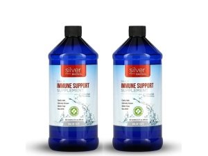 Silver Biotics Coloidal Nano SilverSol Ag₄O₄ 10 PPM Apoyo inmunológico | Bio-Hacking Apoyo natural al desarrollo inmunológico | 32 onzas líquidas (paquete de 2)