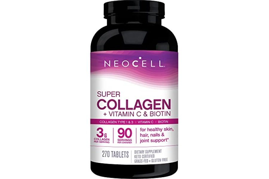 NeoCell Super colágeno con vitamina C y biotina, suplemento para piel, cabello y uñas, incluye antioxidantes, tableta, 270 unidades, 1 botella - Image 13