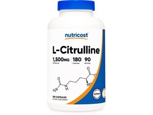 Nutricost L-Citrulina 1500 mg, 180 cápsulas - 750 mg por cápsula, sin gluten, sin OGM, el empaque puede variar