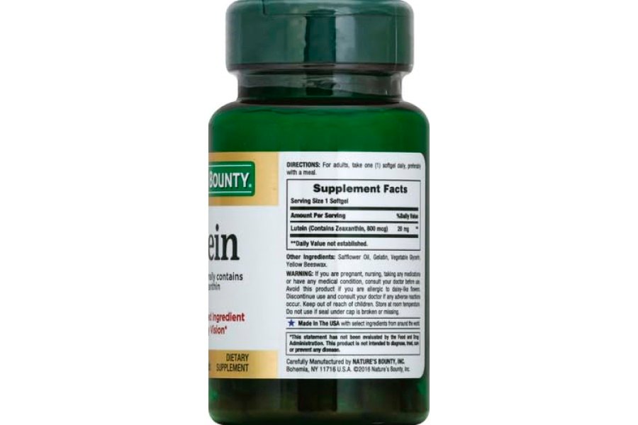 Nature's Bounty Pastillas de luteína, suplementos y vitaminas para la salud ocular, apoyan la salud de la visión, 20 mg, 40 cápsulas blandas - Image 8