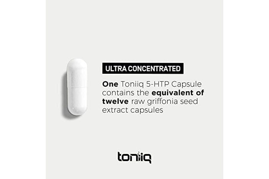 Cápsulas Toniiq Ultra High Strength 5HTP - 99%+ altamente purificadas y biodisponibles - Extracto concentrado 12:1 - 200 mg - 90 cápsulas vegetales - Image 5