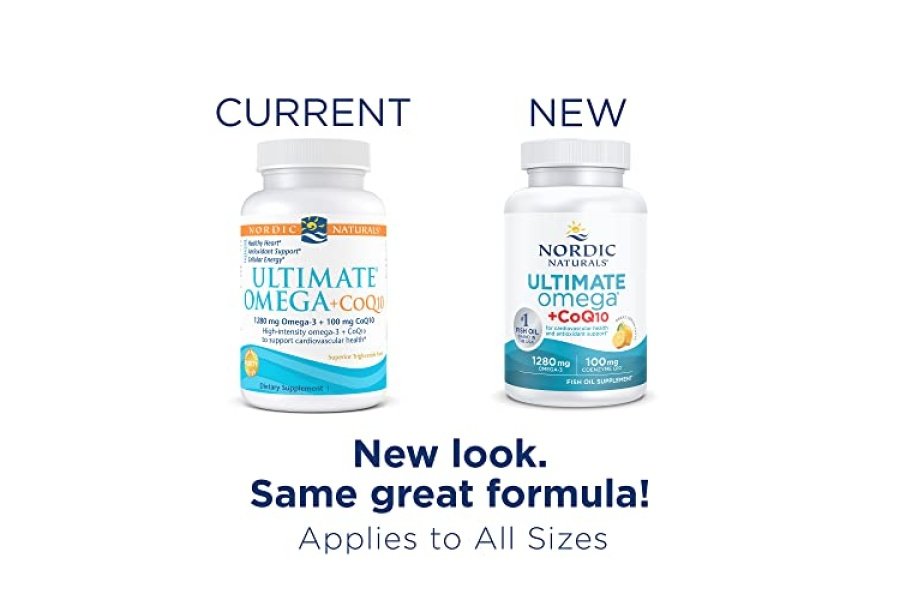 Nordic Naturals Ultimate Omega + CoQ10, Limón - 120 cápsulas blandas - 1280 mg Omega-3 + 100 mg CoQ10 - Salud del corazón, energía celular, apoyo antioxidante - Sin OGM - 60 porciones - Image 5