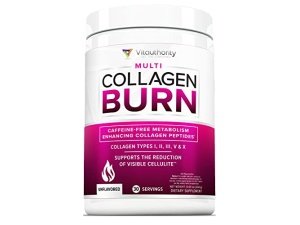 Polvo de colágeno hidrolizado para bajar de peso - Collagen Burn Ultimate Beauty Complex Multi péptidos de colágeno en polvo para mujeres con tipos I II III V y X para apoyo a la quema de grasa - Sin sabor