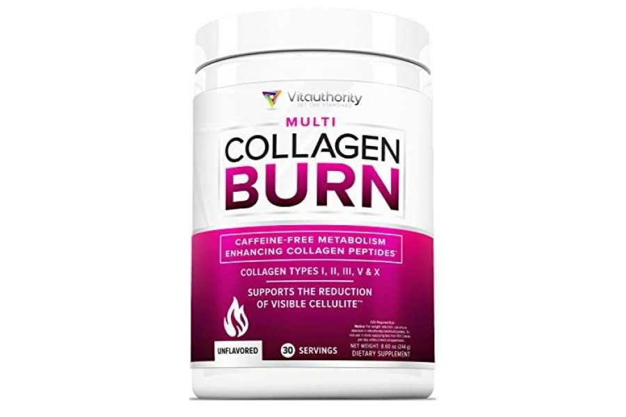 Polvo de colágeno hidrolizado para bajar de peso - Collagen Burn Ultimate Beauty Complex Multi péptidos de colágeno en polvo para mujeres con tipos I II III V y X para apoyo a la quema de grasa - Sin sabor