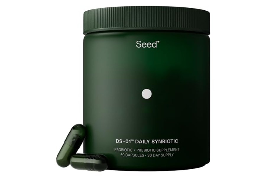 Seed DS-01 Sinbiótico diario - Prebiótico y probiótico (60 cápsulas) - 53,6 mil millones de AFU - Salud digestiva, salud intestinal y salud inmune - Probióticos de múltiples cepas para mujeres y hombres - Vegano y estable