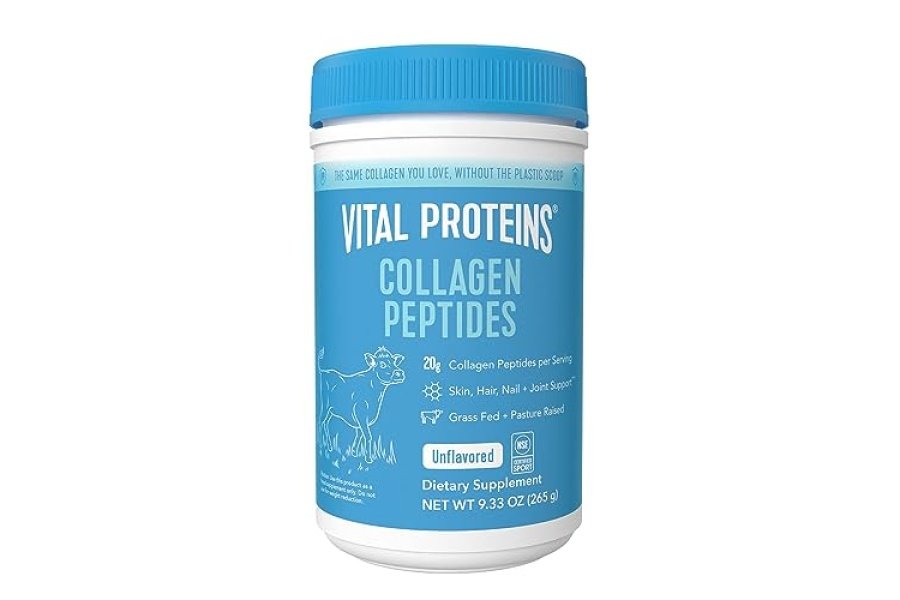 Vital Proteins Péptidos de colágeno en polvo, promueve la salud del cabello, uñas, piel, huesos y articulaciones, cero azúcar, sin sabor 9.33 oz