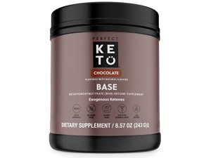 Perfect Keto Cetonas exógenas en polvo, sales BHB para cetosis y apoyo al ayuno, electrolitos para hidratación, energía sin cafeína, chocolate, 8.57 oz