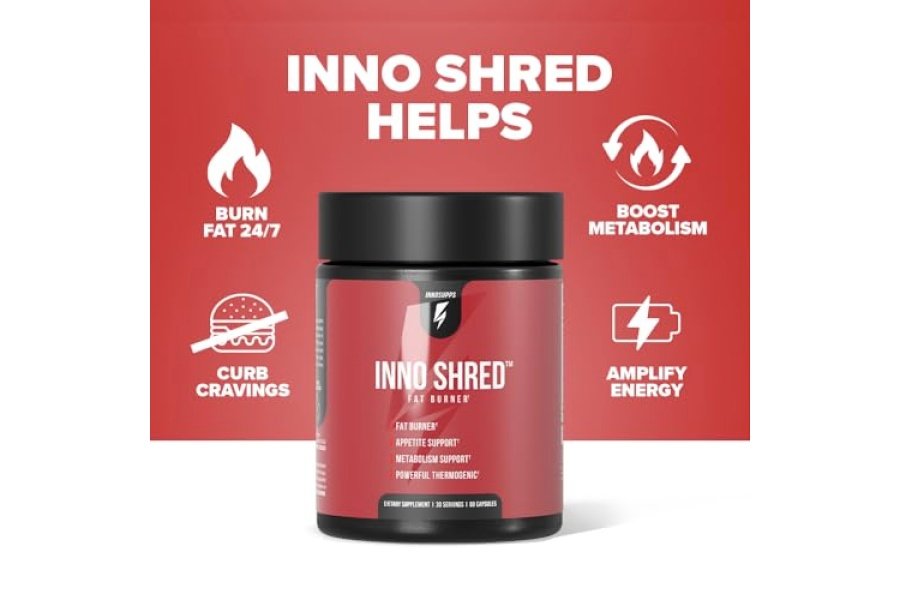 Quemador de grasa Inno Shred para hombres y mujeres con 100 mg de Capsimax, granos del paraíso, cafeína orgánica, extracto de té verde, supresor del apetito, pérdida de peso (60 cápsulas vegetales) | (con estimulante) - Image 5