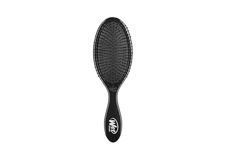 Wet Brush Cepillo desenredante original, negro clásico, cerdas IntelliFlex ultrasuaves, cepillo desenredante que se desliza a través de enredos con facilidad para todo tipo de cabello, para mujeres, hombres, cabello húmedo y seco