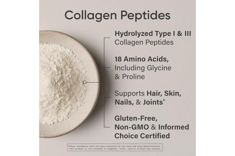 Péptidos de colágeno de Sports Research para mujeres y hombres - Suplemento de proteína en polvo de colágeno hidrolizado tipo 1 y 3 para piel, uñas, huesos y articulaciones saludables - Mezcla fácil de nutrientes y proteínas vitales - Image 4