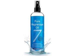 Seven Minerals, spray de aceite de magnesio puro - Grande 12 oz (dura 9 meses) - Spray de magnesio de grado USP, sin oligoelementos nocivos para la salud - de antiguos fondos marinos subterráneos del Pérmico en EE. UU., libro electrónico gratuito incluido