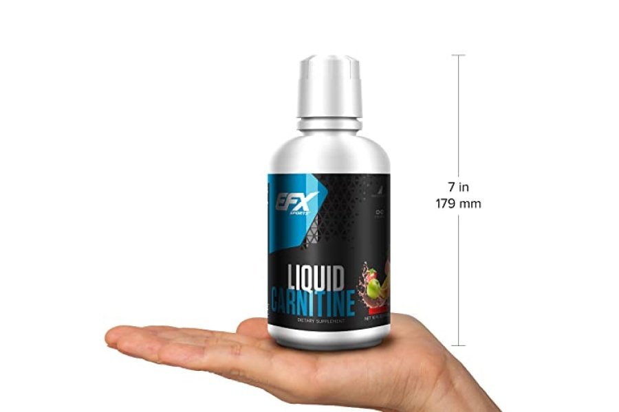 EFX Sports L-Carnitina líquida 1500 mg, mejora el rendimiento y la fuerza, vitamina B5 (31 porciones, ponche de frutas) - Image 3