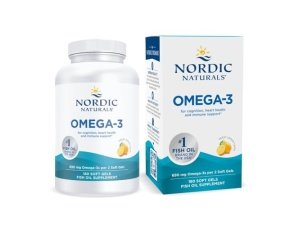 Nordic Naturals Omega-3, sabor a limón - 180 cápsulas blandas - 690 mg Omega-3 - Aceite de pescado - EPA y DHA - Apoyo inmunológico, salud cerebral y cardíaca, bienestar óptimo - Sin OGM - 90 porciones