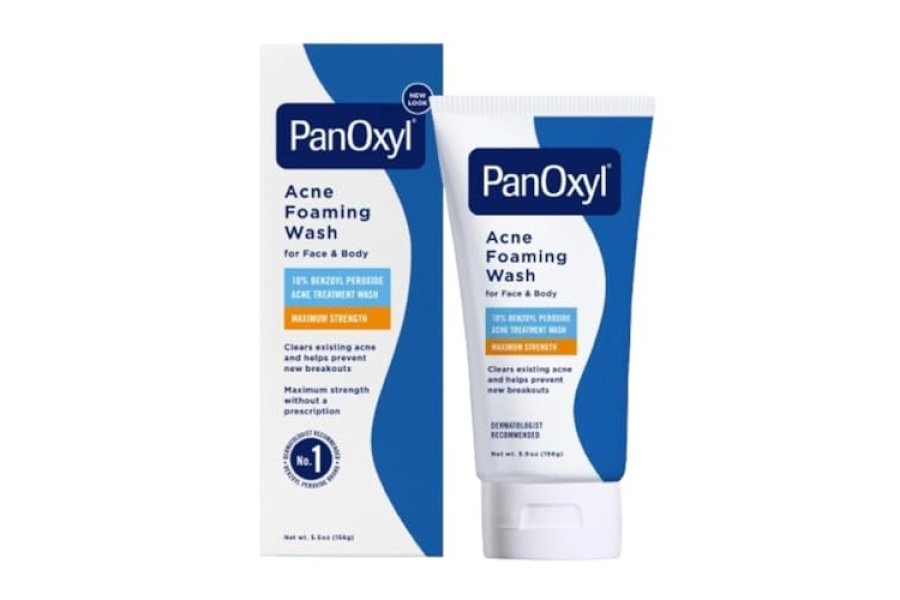 PanOxyl Acné espuma lavado peróxido de benzoilo 10% antimicrobiano de máxima resistencia, 5.5 oz