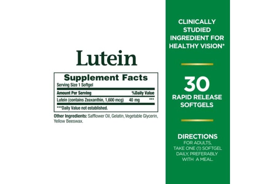Nature's Bounty Pastillas de luteína, suplementos y vitaminas para la salud ocular, apoyan la salud de la visión, 40 mg, 30 cápsulas blandas - Image 2