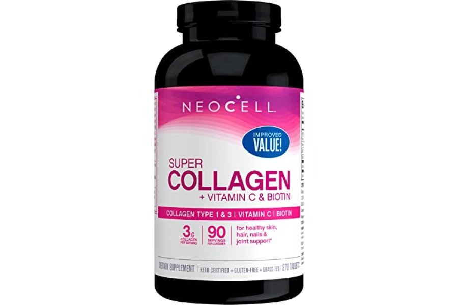 NeoCell Super colágeno con vitamina C y biotina, suplemento para piel, cabello y uñas, incluye antioxidantes, tableta, 270 unidades, 1 botella - Image 12