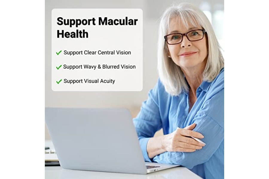 UpNourish AREDS 2+ - Suplemento vitamínico avanzado para la salud macular y el ojo seco - Luteína, zeaxantina, azafrán, astaxantina y DHA - Soporta la tensión ocular, la presión y la visión nocturna - 120 cápsulas blandas - Image 3