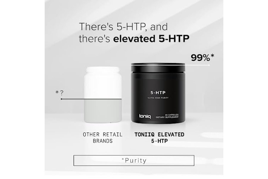 Cápsulas Toniiq Ultra High Strength 5HTP - 99%+ altamente purificadas y biodisponibles - Extracto concentrado 12:1 - 200 mg - 90 cápsulas vegetales - Image 4