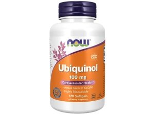 NOW Suplementos, Ubiquinol 100 mg, alta biodisponibilidad (la forma activa de CoQ10), 120 cápsulas blandas