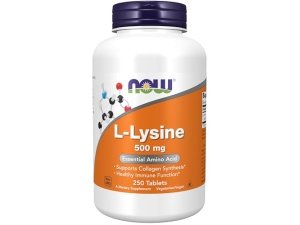 NOW L-Lisina 500 mg, 250 Cápsulas