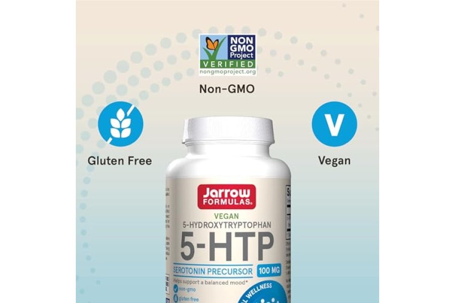 Jarrow Formulas 5-HTP, 100 mg, precursor de serotonina, 60 cápsulas vegetales, suministro para 60 días - Image 5