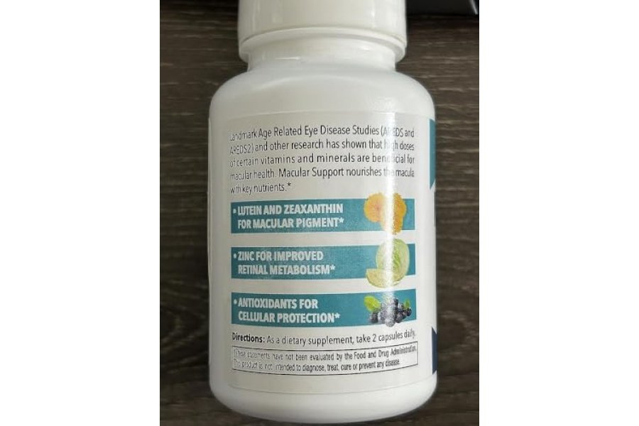 Soporte macular con luteína, zeaxantina zinc (60 cápsulas vegetarianas) - Image 7