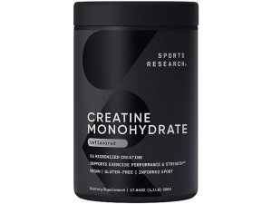 Monohidrato de creatina de Sports Research – Gane músculo magro, mejore el rendimiento y la fuerza y ​​apoye la recuperación del entrenamiento – 5 g de creatina micronizada – 1.1LBS - Available Now