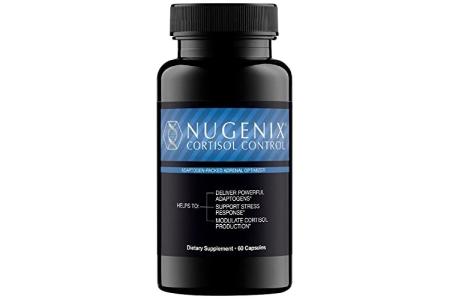 Nugenix Cortisol Control - Suplemento de soporte suprarrenal y administrador de cortisol para hombres, 60 cápsulas