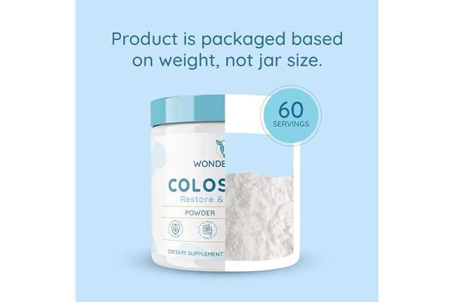 WONDERCOW Suplemento de calostro en polvo para salud intestinal, apoyo inmunológico, recuperación muscular y bienestar | Súper alimento de calostro bovino entero puro IgG natural, sin sabor, 60 porciones - Image 7