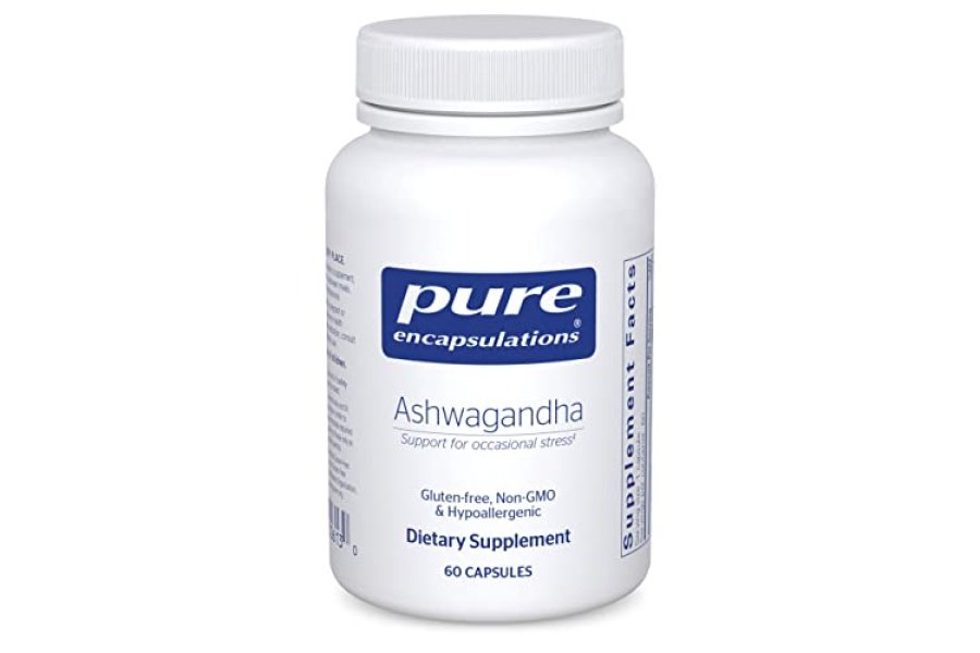 Pure Encapsulations Ashwagandha - 500 mg de extracto de Ashwagandha - Apoyo al metabolismo y al estrés - Apoyo inmunológico - Libre de OGM y vegano - 60 cápsulas