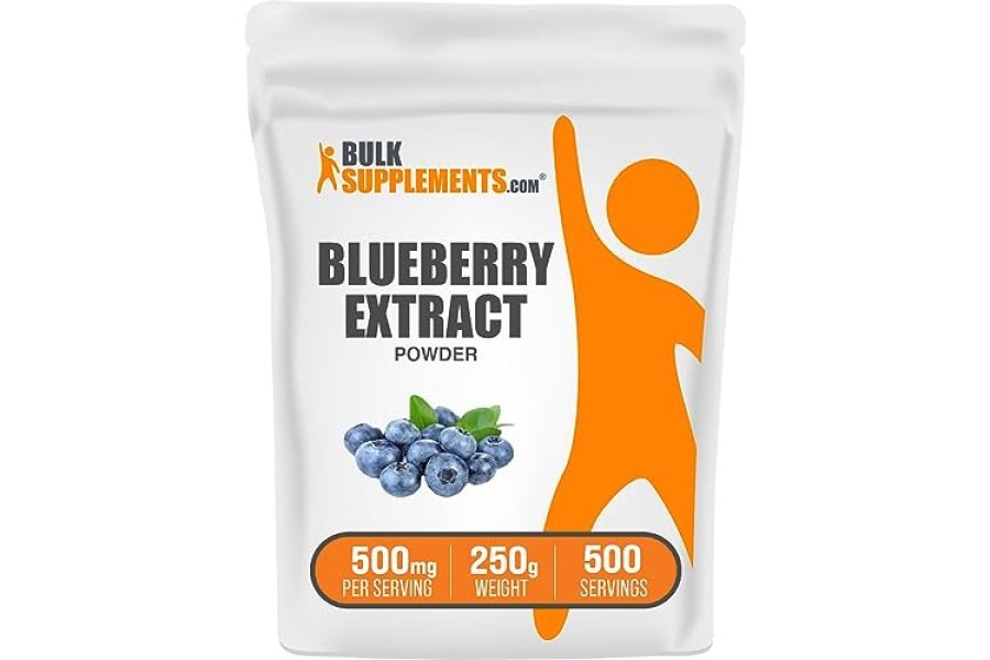 BulkSupplements.com Extracto de arándano en polvo - Suplemento antioxidante - Batido en polvo - Extracto de arándano para hornear - Suplemento de antocianinas - Polvo de arándano silvestre (250 gramos - 8,8 oz)