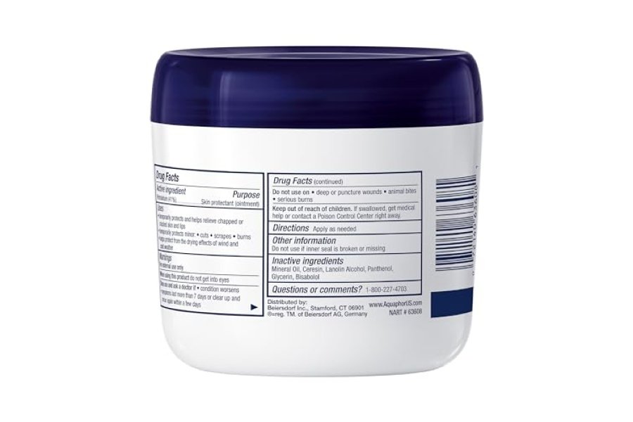 Ungüento curativo Aquaphor, protector de la piel de terapia avanzada, humectante corporal para piel seca, ungüento curativo multiusos, para piel seca, agrietada y cortes y quemaduras menores, frasco de 14 onzas - Image 12