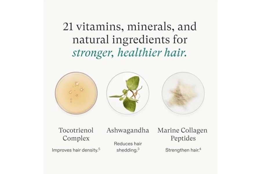 Suplementos para el crecimiento del cabello para mujeres Nutrafol, de 18 a 44 años, clínicamente probados para un cabello visiblemente más grueso y fuerte, recomendado por dermatólogos - Suministro para 1 mes - Image 8