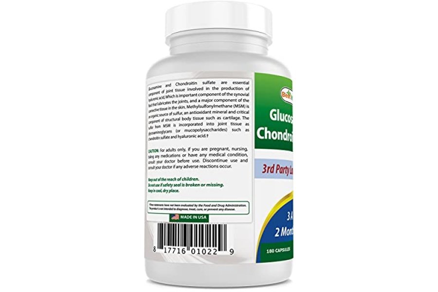 Best Naturals Glucosamina Condroitina y MSM (sin OGM) - Promueve la salud de las articulaciones - 180 unidades - Image 6