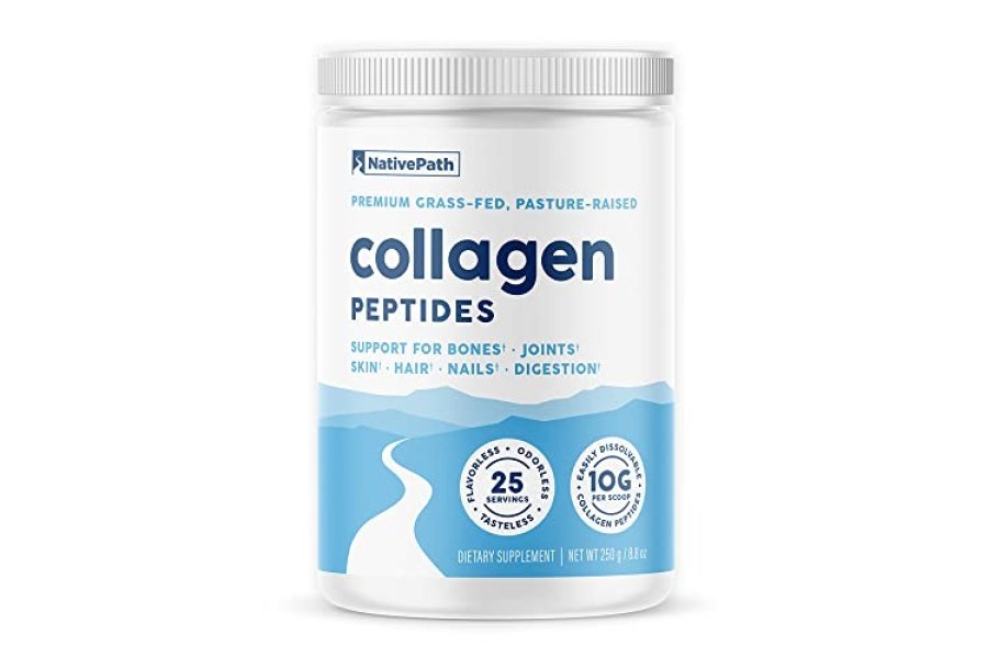 Proteína de péptidos de colágeno NativePath - Polvo de colágeno hidrolizado tipo 1 y 3 para piel, cabello y uñas - 8.8 oz (25 porciones)