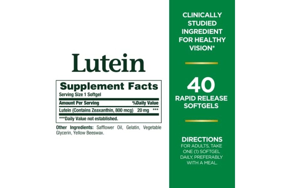 Nature's Bounty Pastillas de luteína, suplementos y vitaminas para la salud ocular, apoyan la salud de la visión, 20 mg, 40 cápsulas blandas - Image 4