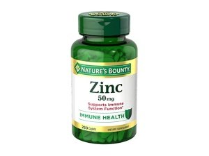 Nature's Bounty Zinc 50 mg, apoyo inmunológico y suplemento antioxidante, promueve la salud de la piel 250 cápsulas